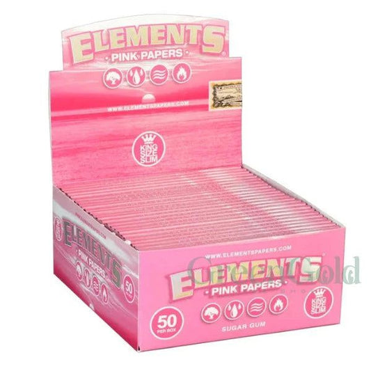 Papel Pink para Rolar Ultra Delgado King Size | Elements