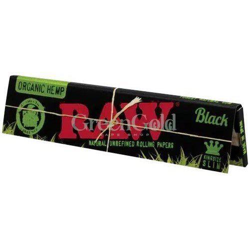 Papeles para Rolar Black Organic King Size | RAW