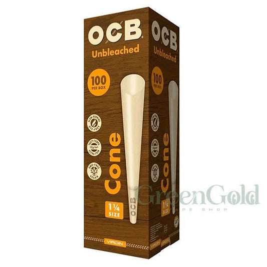 Conos de papel de liar virgen sin blanquear 1 1/4 | OCB - GreenGold Vape Shop - Papeles para rolar