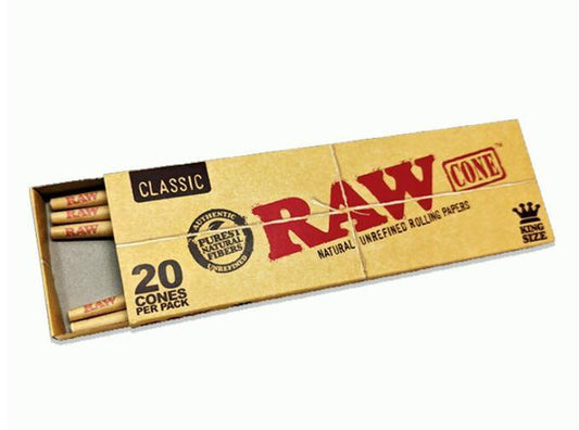 Conos King Size Caja con 20 Piezas | RAW - GreenGold Vape Shop - Papeles para rolar