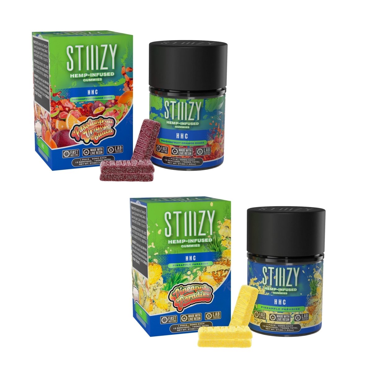 Gomitas de HHC 750 mg | STIIIZY - GreenGold Vape Shop - Comestibles