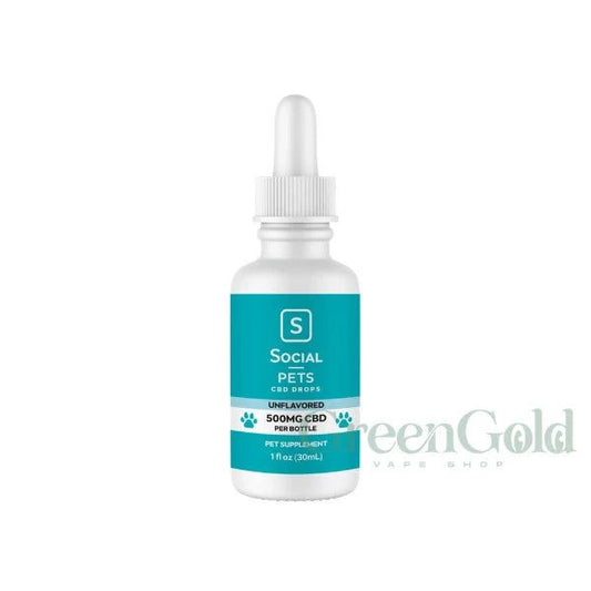 Gotas de CBD para mascotas 500 mg | Social CBD - GreenGold Vape Shop - CBD