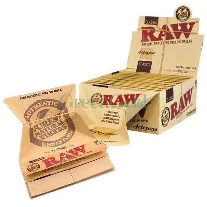 Papel Para Rolar con filtros Artesano King Size | RAW - GreenGold Vape Shop - Papeles para rolar