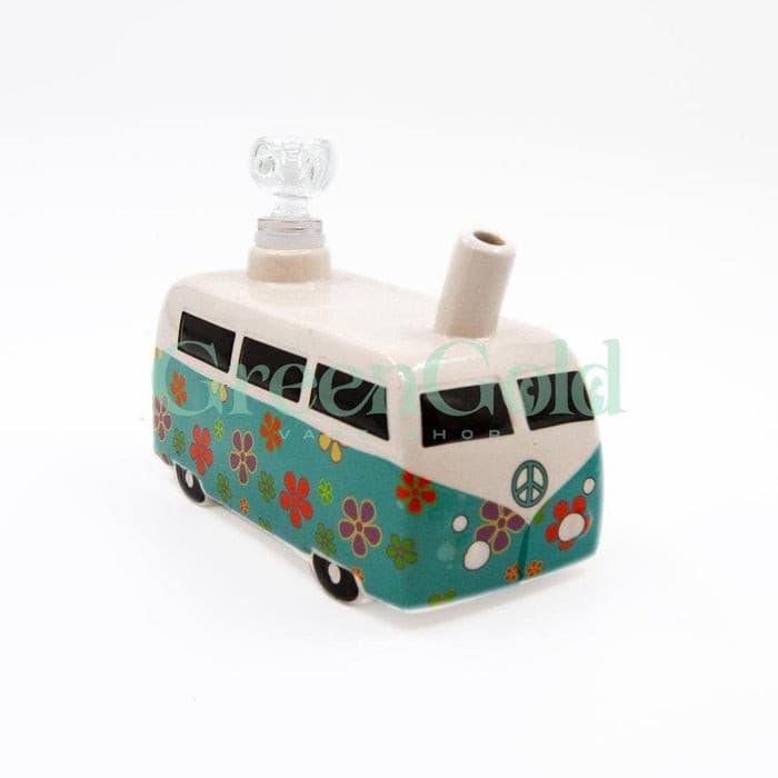 Pipa de Ceramica 7¨ Hippie VW - GreenGold Vape Shop - Pipas