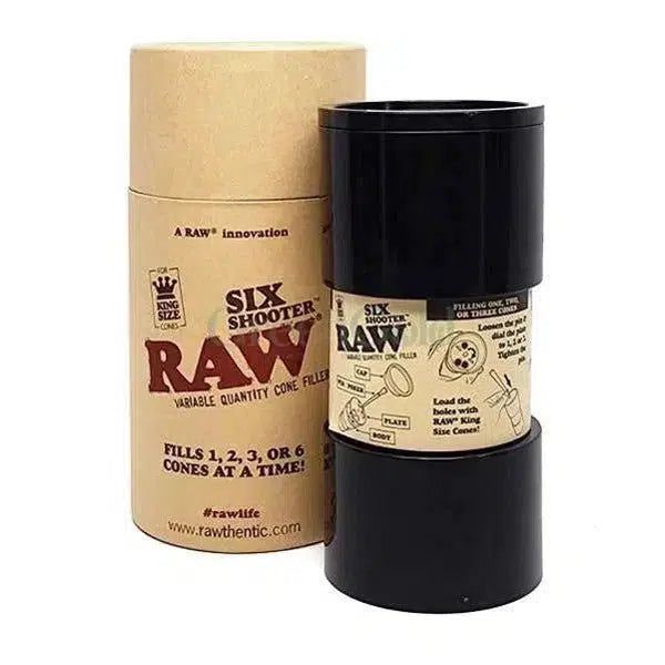 Rellenador de conos 1 1/4 RAW Six Shooter - GreenGold Vape Shop - Accesorios