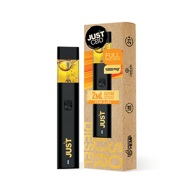 Vape Desechable de Resina Viva Just CBD 1000 mg 2 ml con 1500 puffs - GreenGold Vape Shop - Vaporizador de cartucho