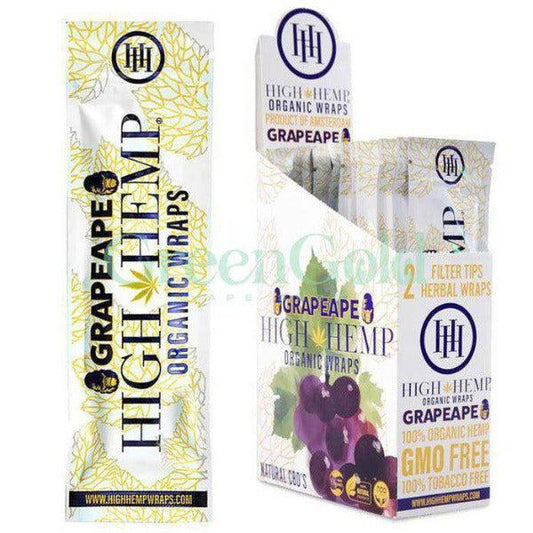 Wraps Organicos GrapeApe | High Hemp - GreenGold Vape Shop - Papeles para rolar